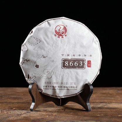 Puer Ripe Cake 8663 Yunnan XiaGuan Tuocha 357g Ancient Tree Pu-erh Pu'er Tea