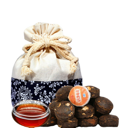 Yunnan Puerh Tea Cake Small Tangerine Peel Pu'er Tea Chinese Puer Black Tea500g