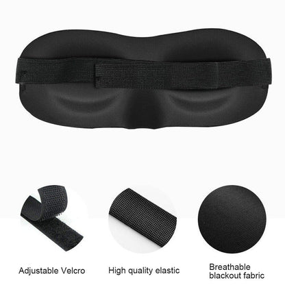 3D Sleep Mask Silk Men Women Dry Eye Mask Sleeping Padded Shade Cover Blindfold