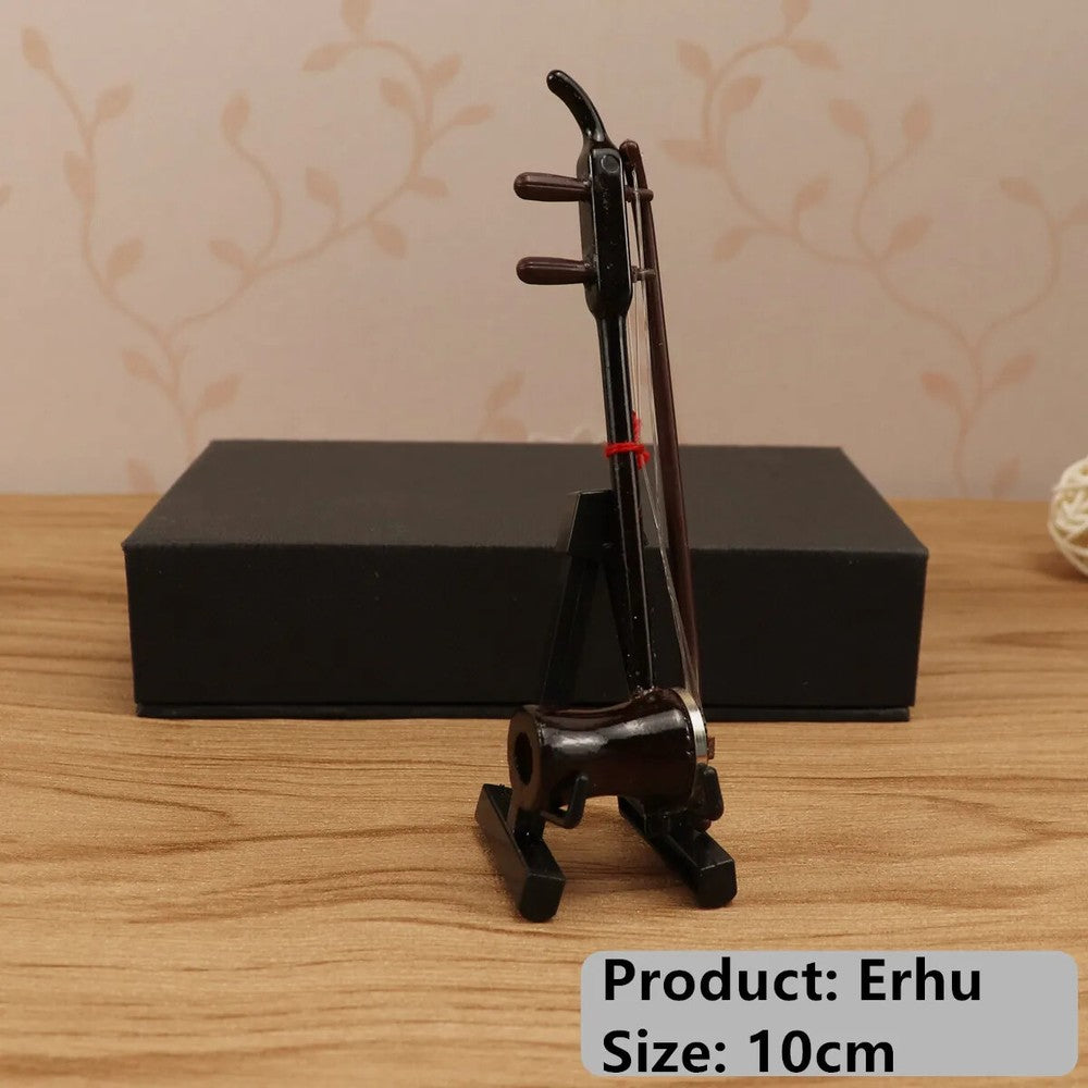 Miniature Guzheng Model Mini Musical Instrument Desktop Ornaments Chinese Gifts