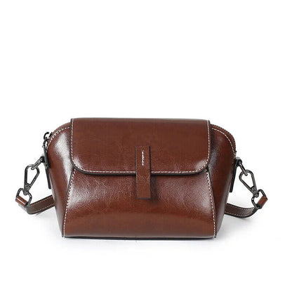 Cowhide Leather Cross Body Small Bag Women Shoulder Shell Hand Bag Bag