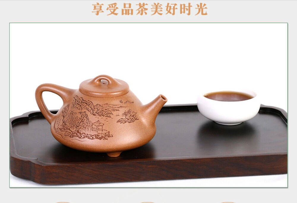 230cc chinese Yixing Handmade Zisha teapot Duan Clay ShiPiao Gongfu Hu Tea Pot