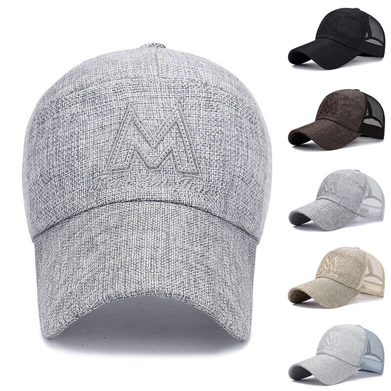 Unisex Mesh Breathable Long Brim Baseball Cap Adjustable Sunscreen Casual Hat*