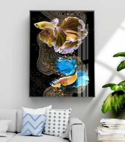 Feng Shui Gold Koi fish Home Deco Print Painting Wall Art Poster Picture