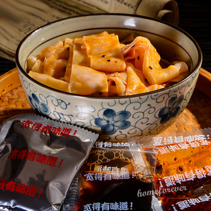 阿宽5袋红油面皮+5袋重庆小面 中国特产 Akuan Instant Spicy Noodles Chinese Specialty Food 10 Bags