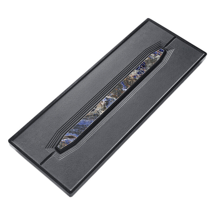 Luxury Cloisonne Black Stone Tea Plate Whole Natural Stone Tea Table Tea Tray