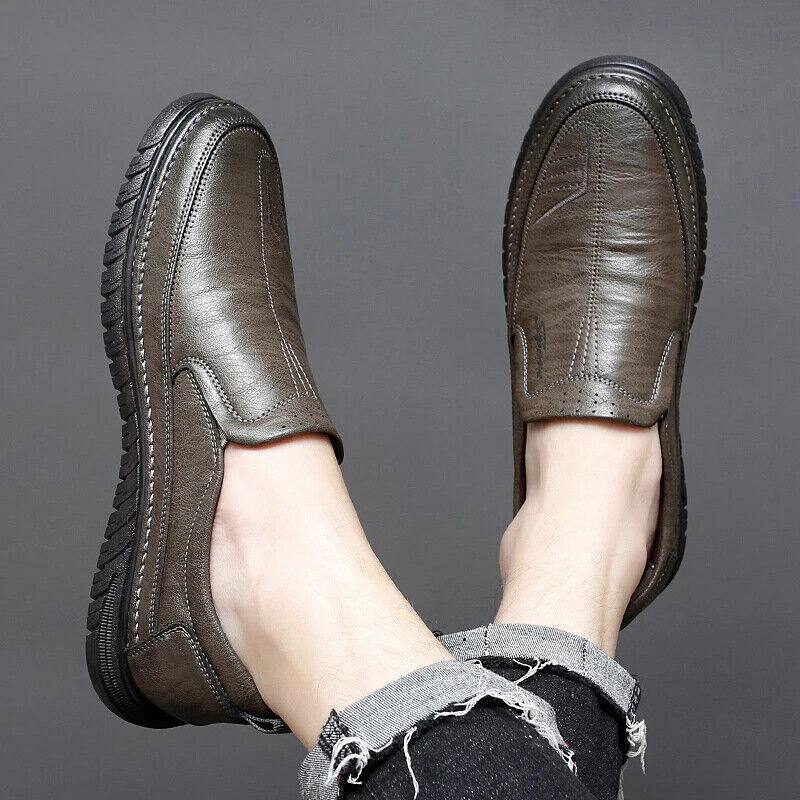 Men's Loafers Leather Flats Classics Driving Shoes Men Formal Business Shoes