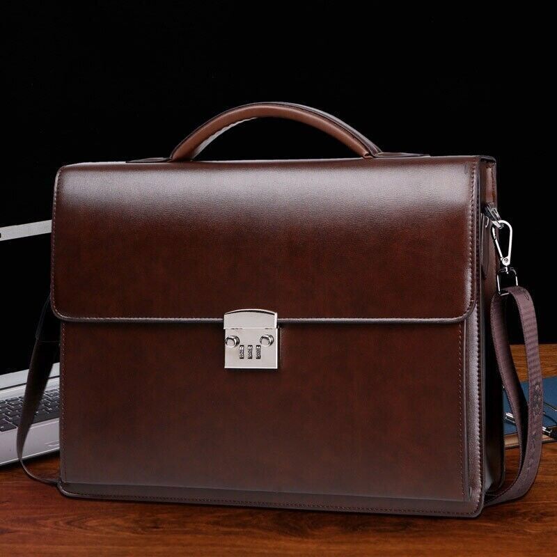 Fashion Password Lock Briefcase Business Men Shoulder Messenger Luxury Handbag