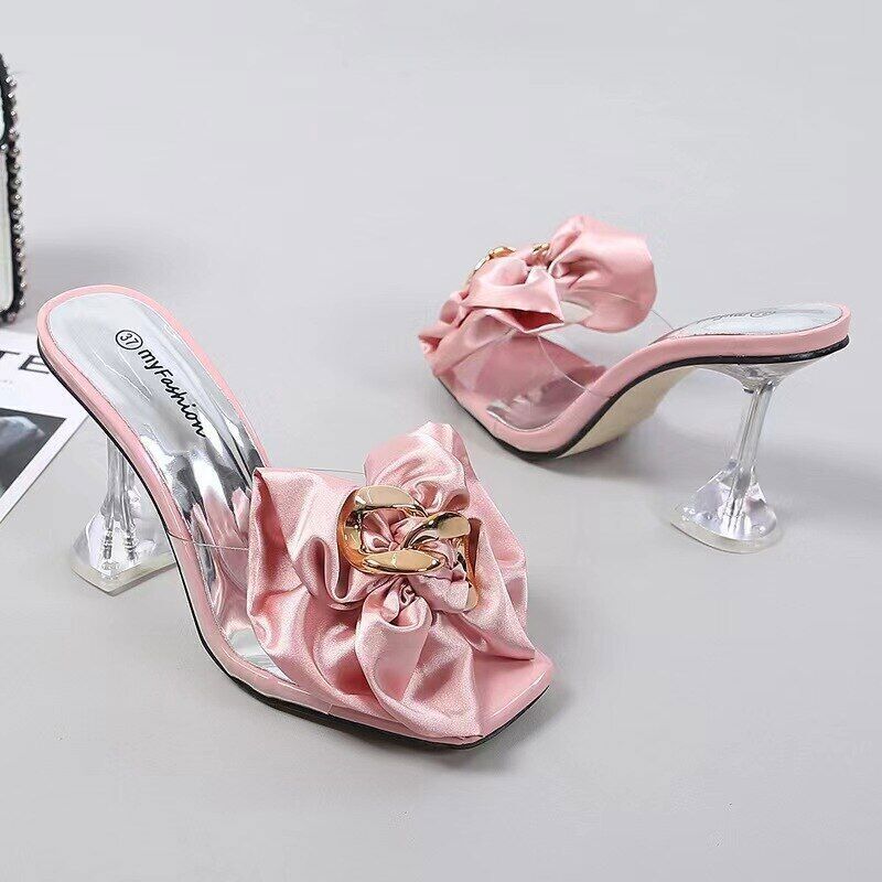 Ladies Slippers Shoes Bag Set Women Pumps Sandals Shoes Purse Set Black Heels