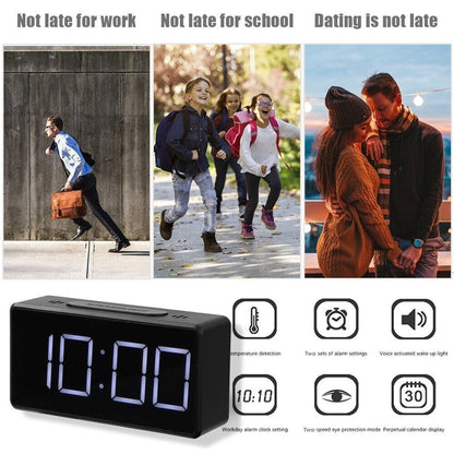 Alarm Clock LED Mini Student Electronic USB Rechargeable 100x50x30mm ABS Plastic