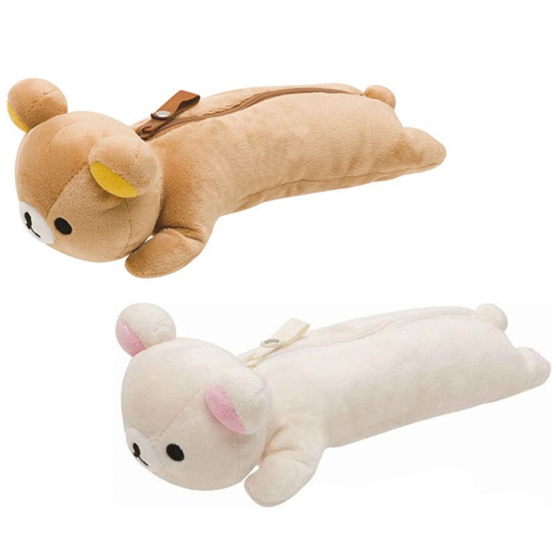 Plush Pencil Cases Cute Pencil Purse Traveling Pouch Organizer Pen Bags Zipper