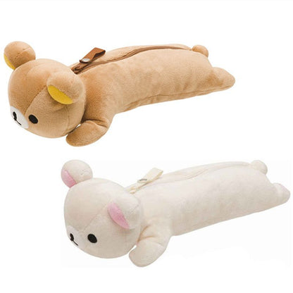 Plush Pencil Cases Cute Pencil Purse Traveling Pouch Organizer Pen Bags Zipper