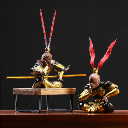Monkey king statue creative home table decoration on sales yixing zisha tea pet