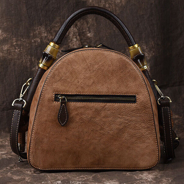 Women's Retro Genuine Leather Handbags Embossed Flow