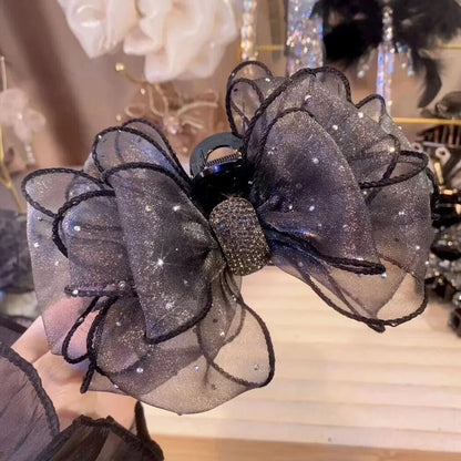 Women Hair Claw Lace Mesh Geometric Butterfly Vintage Elegant Clip Clamp Hairpin
