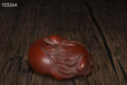 chinese tea pet crafty villainous person fox sculpture zisha yixing clay lucky
