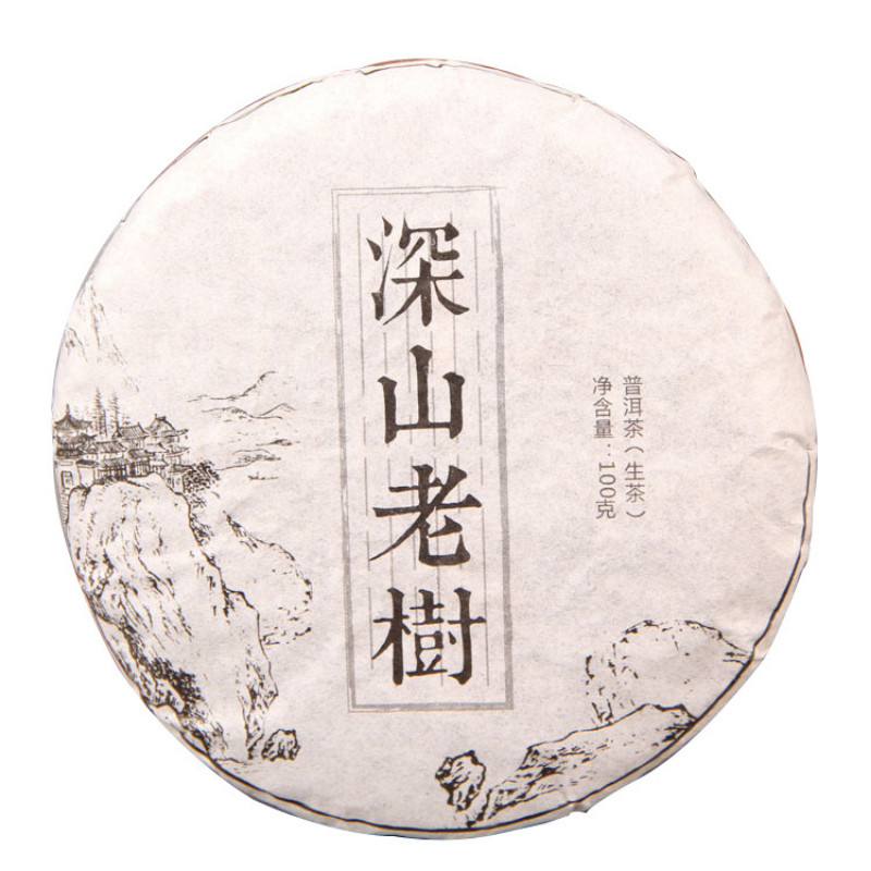 100g Puerh Tea Puerh Raw Tea Cake Deep Mountain Old Tree Puerh Raw Tea