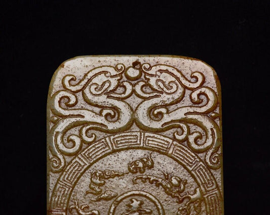 Chinese Natural Hetian Jade Carving Exquisite Statue Pendant Jewelry Collectible