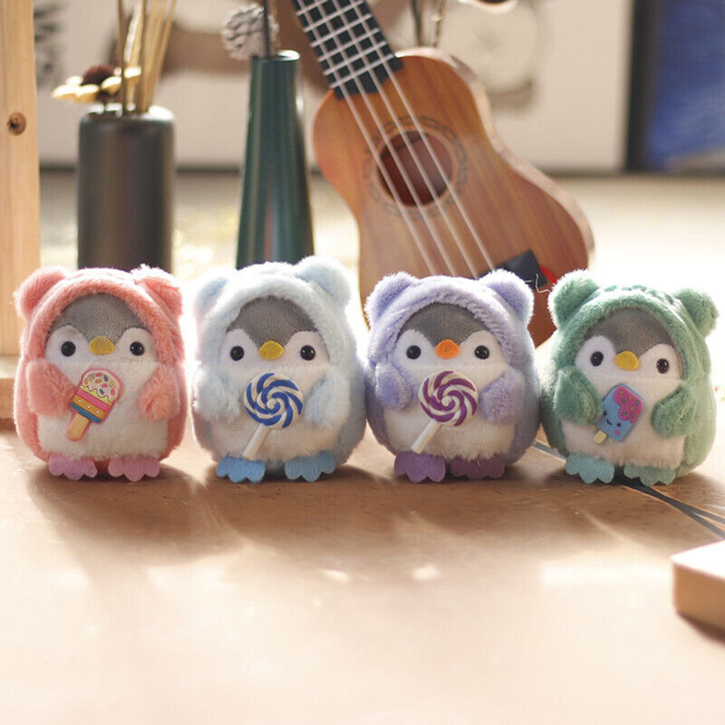 Cartoon Lollipop Penguin Plush Dolls Toys Key Ring Bag Pendant Accessries Gift