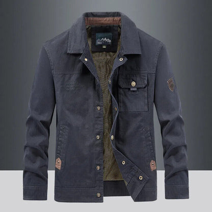 Spring and Autumn Comfortable Breathable Standing Collar Jacket Men's Coat