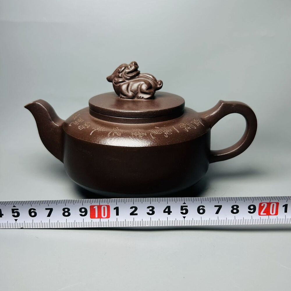 Chinese Yixing Purple Clay Teapot Tea Set Pot Zisha Ceramic Cute Decor Figurine