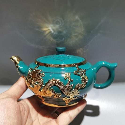Vintage Chinese Yixing Purple Clay Teapot Zisha Ceremony Dragon Teaware Collect
