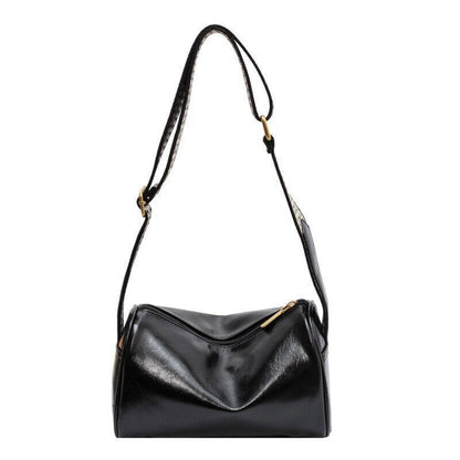 Shoulder Crossbody Bags Women PU Leather Women's Wide Shoulder Bag