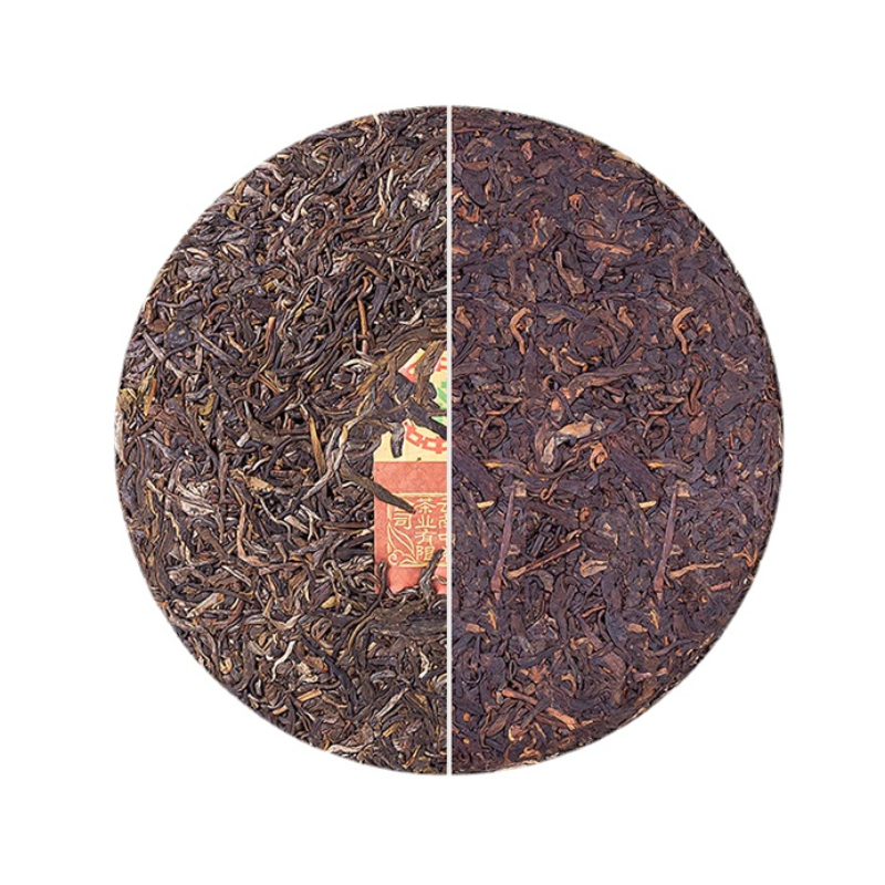 Yunnan Pu-erh Cooked Tea 357g Date Fragrant + 357g Glutinous Puerh Ripe Tea Cake