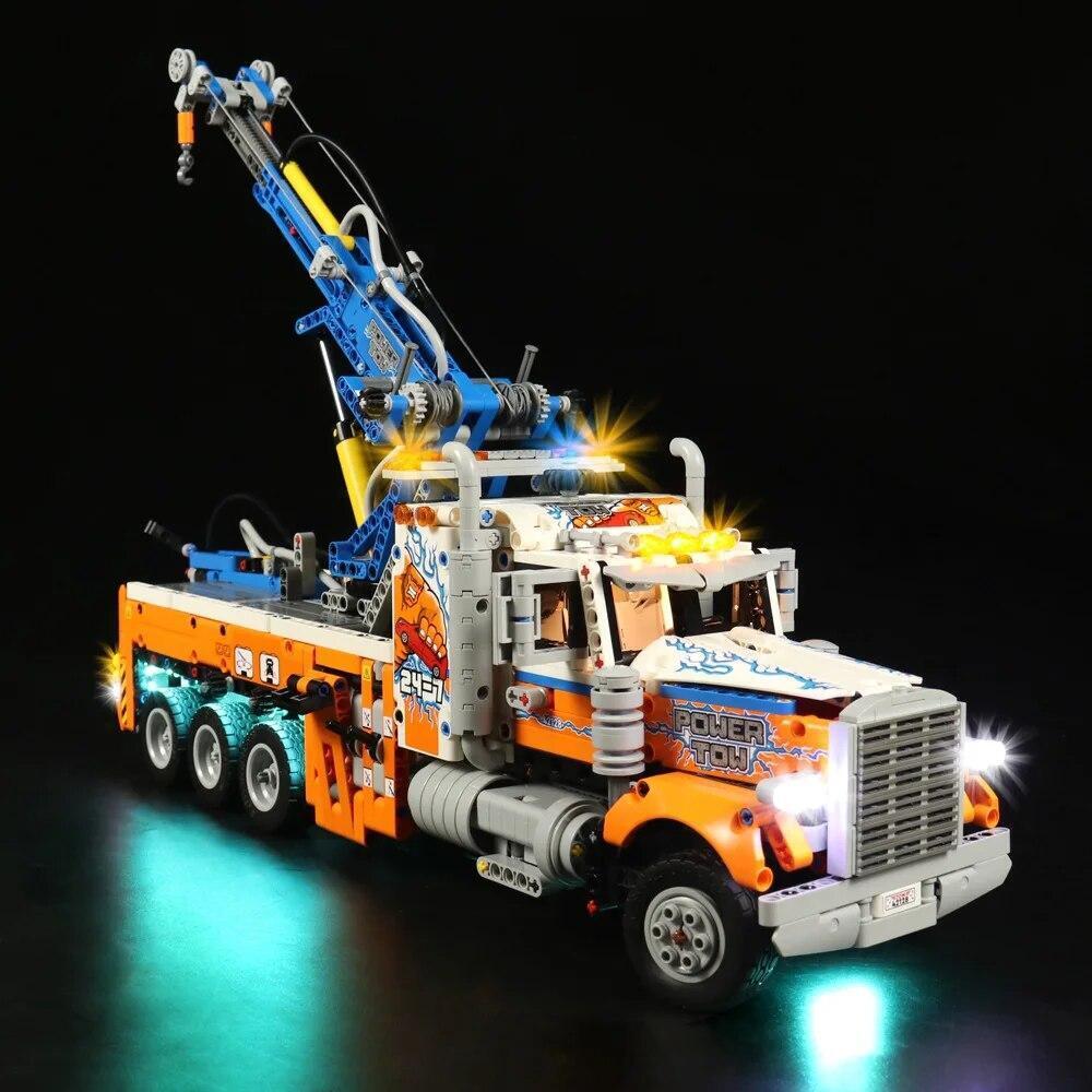 Brick Shine- GC Light Kit for Lego Heavy-Duty Tow Truck 42128 (New Design)