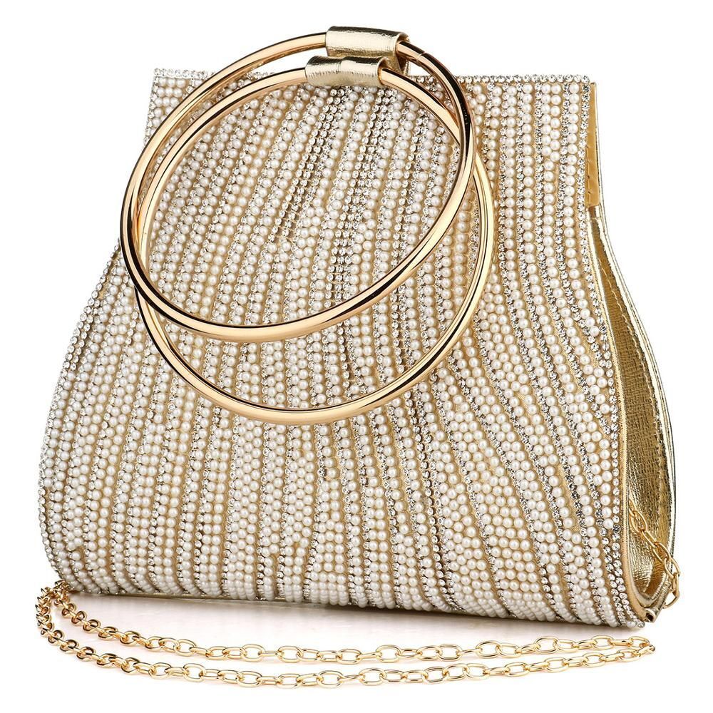 Evening Bag Diamond Rhinestone Clutch Silver Purse Handbags Clutches 9*9*13 CM