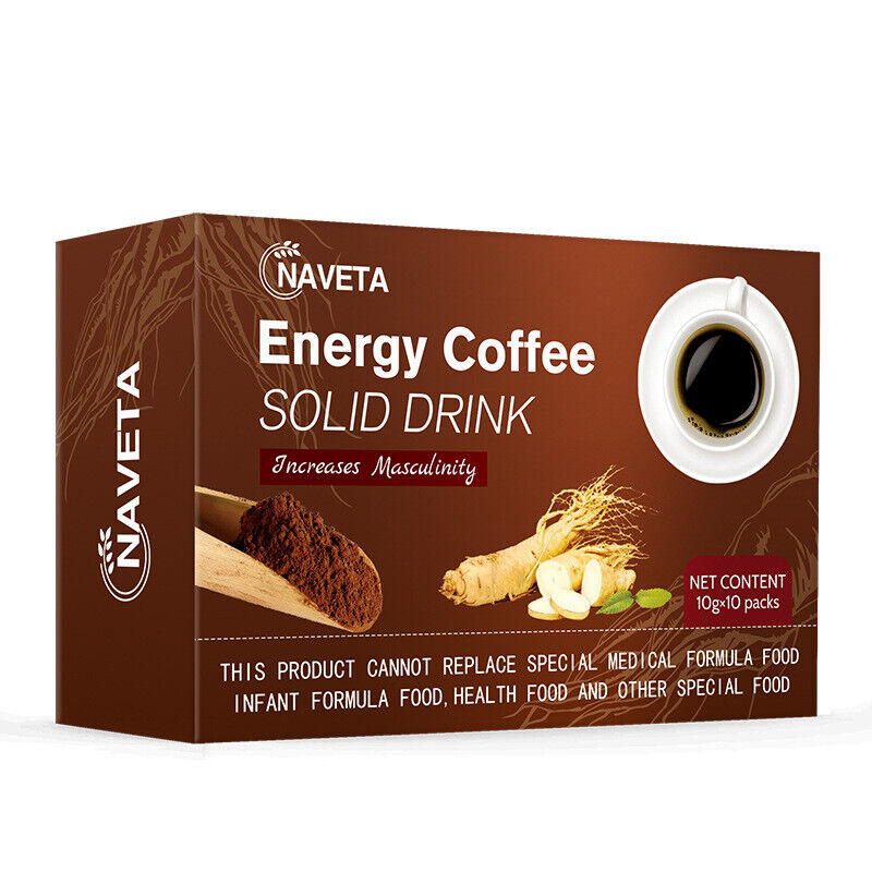 10g*10 Packs Energy Coffee Solid Drink Ground Black Coffee Healthy Drink