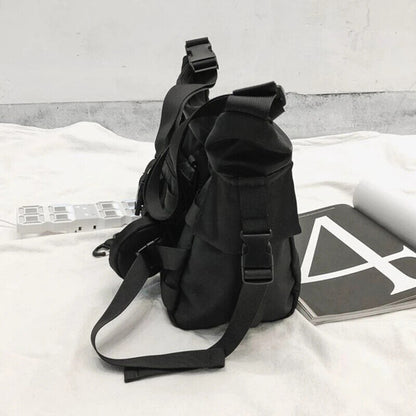 Functional style Shoulder Black Crossbody Bags Men Women's Techwear Postman