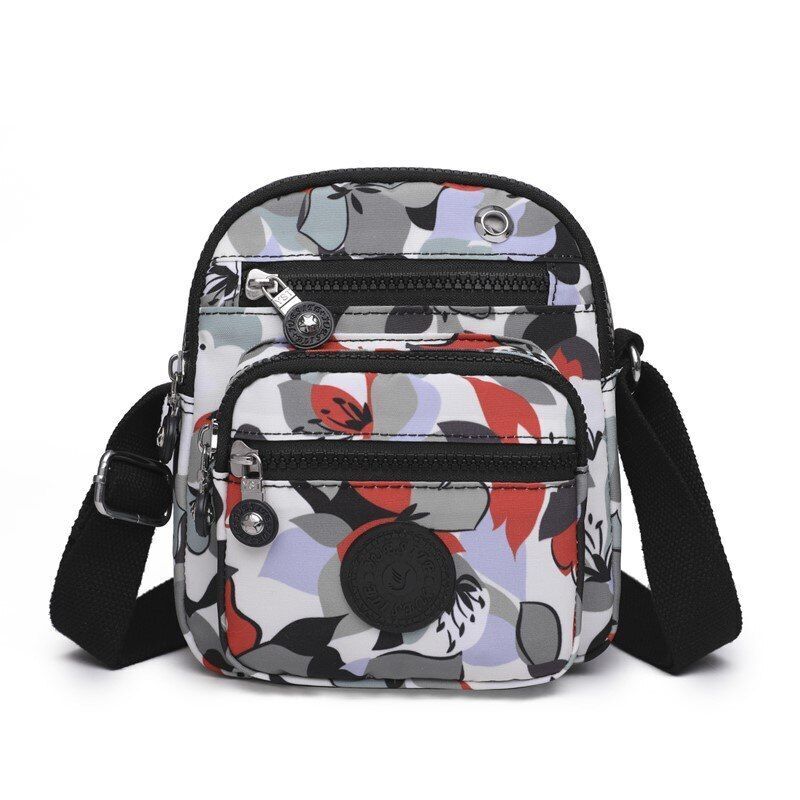 Nylon Printing Shoulder Bags Elegant Crossbody Travel Fashion Zipper Pocket Bag
