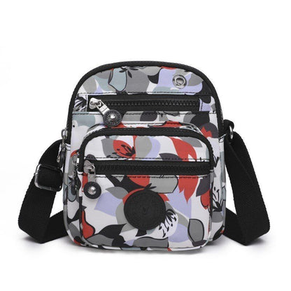 Nylon Printing Shoulder Bags Elegant Crossbody Travel Fashion Zipper Pocket Bag