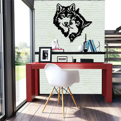 Metal Wall Art - Wolves -Wall Silhouette Metal Wall Decor Home Office Decoration