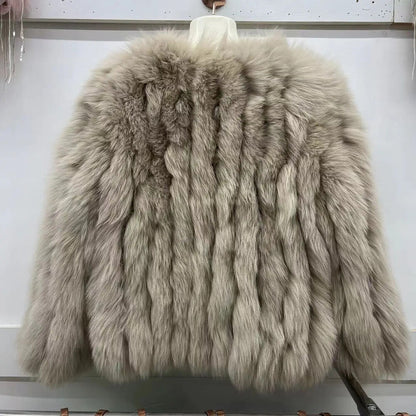 Fur Coat Women 2023 Winter Real Fur Coat Female Fashion Warm Outerwear