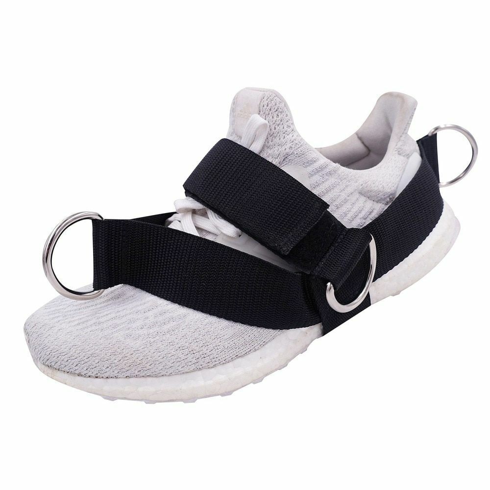 4 D-Rings Ankle Strap Cable Machines Resistance Bands Unisex Fitness Gym Workout