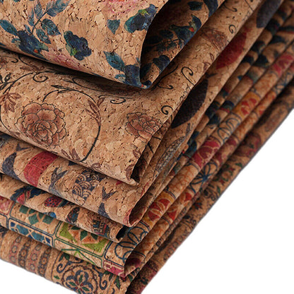 100x138cm Natural Cork Leather Fabric DIY Printed Textured Bag Furniture Decor