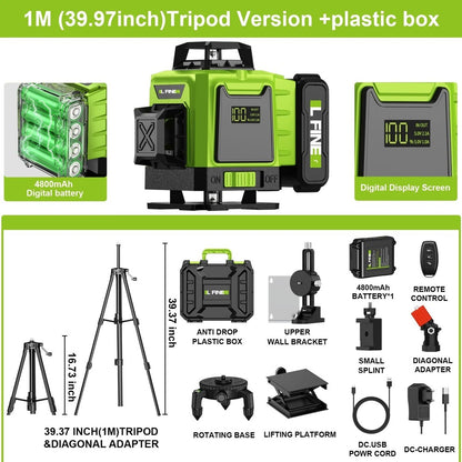 2/4D16 Lines 360°Self-leveling Laser Levels Optional tripod And Vertical Tool