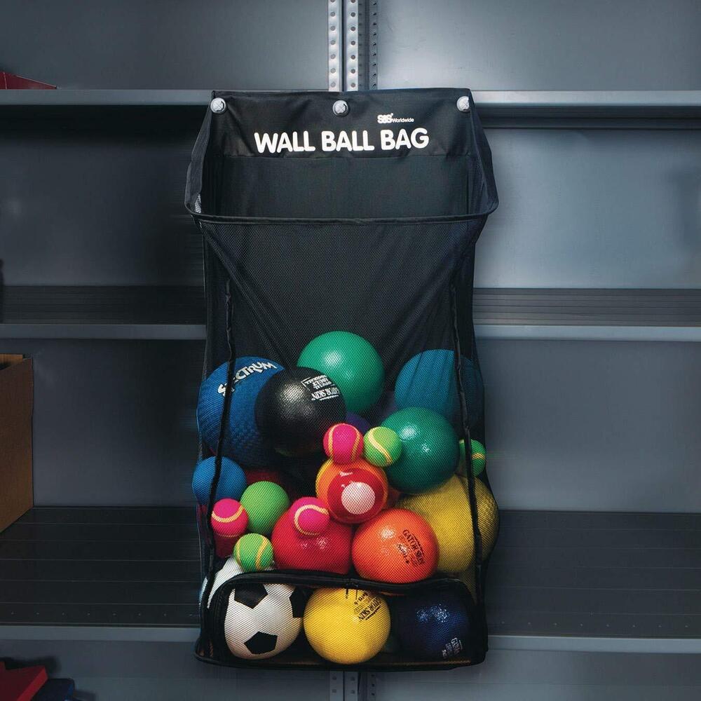 S&S Worldwide Cart and Wall Ball Bag. Large (36" L x 19-1/2" x 9") One Size