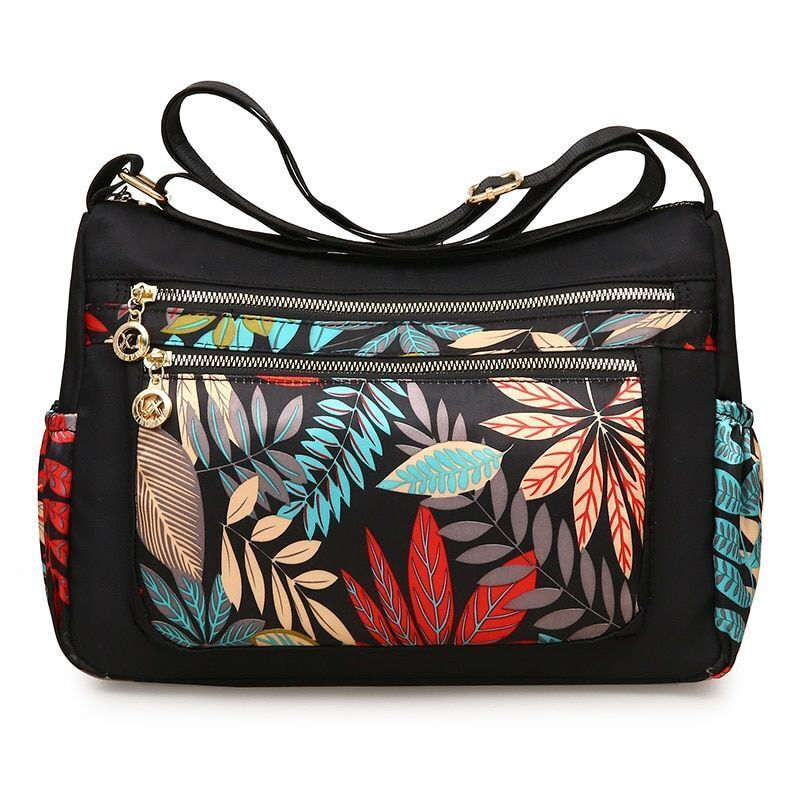 Shoulder Bag Rural Style Printing Leisure Travelling Bag Waterproof Oxford Purse
