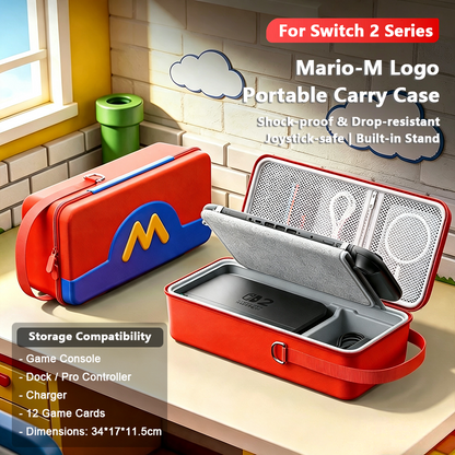 Mario Limited‑Edition Hard‑Shell Carrying Case for Nintendo Switch 2/Switch/OLED