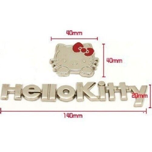 3D Hello kitty Decal Emblem 3M Metal Hello Kitty Auto Car Sticker Chrome Finish