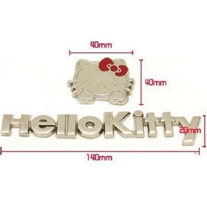 3D Hello kitty Decal Emblem 3M Metal Hello Kitty Auto Car Sticker Chrome Finish