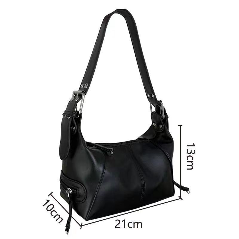 New Designer Elegant Underarm Bags Top PU Leather Women's Vintage Shoulder Bags