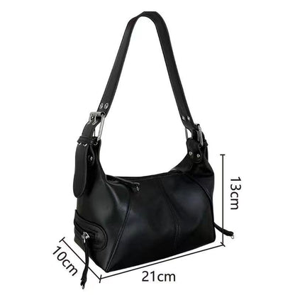 New Designer Elegant Underarm Bags Top PU Leather Women's Vintage Shoulder Bags
