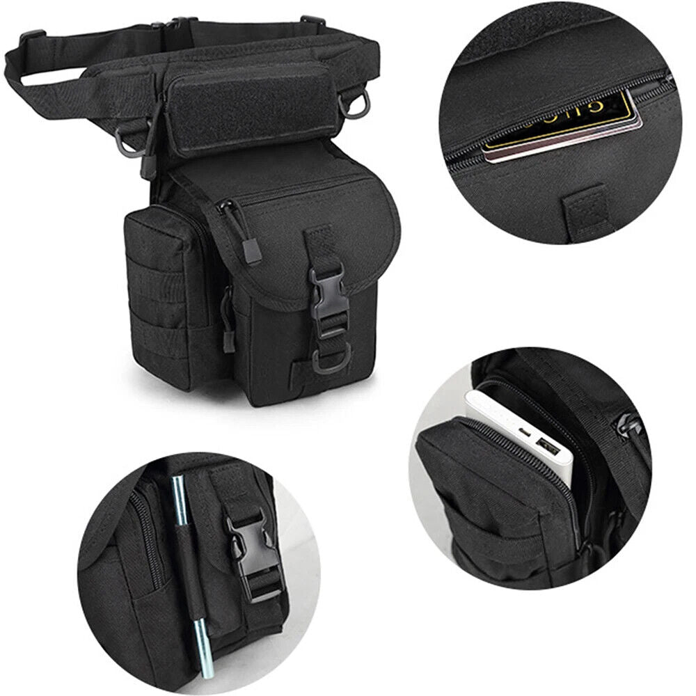 Men Waist Pack Leg Bag Military Tactical Camera Sports Travel Male Hip Bags
