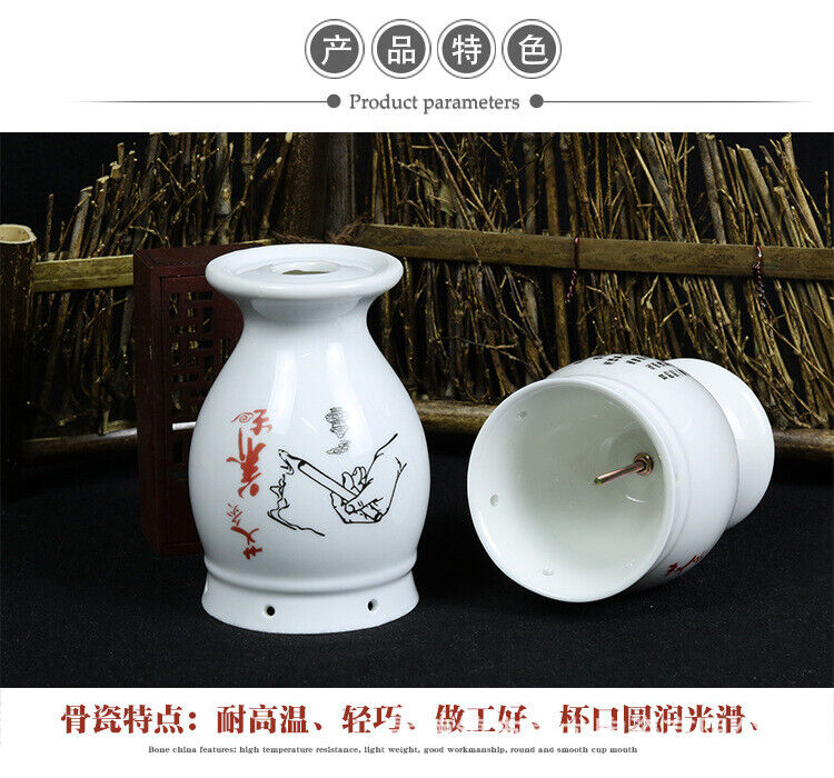Moxibustion Cup Moxa Pot Ceramic Gua Sha Mugwort Cup Wormwood Massage Tool艾灸艾条艾草