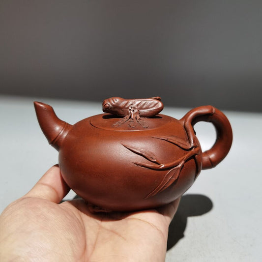 Chinese Yixing Zisha Clay Handmade Exquisite Cicada shape Teapot 品名：知了壶 低款：顾景舟