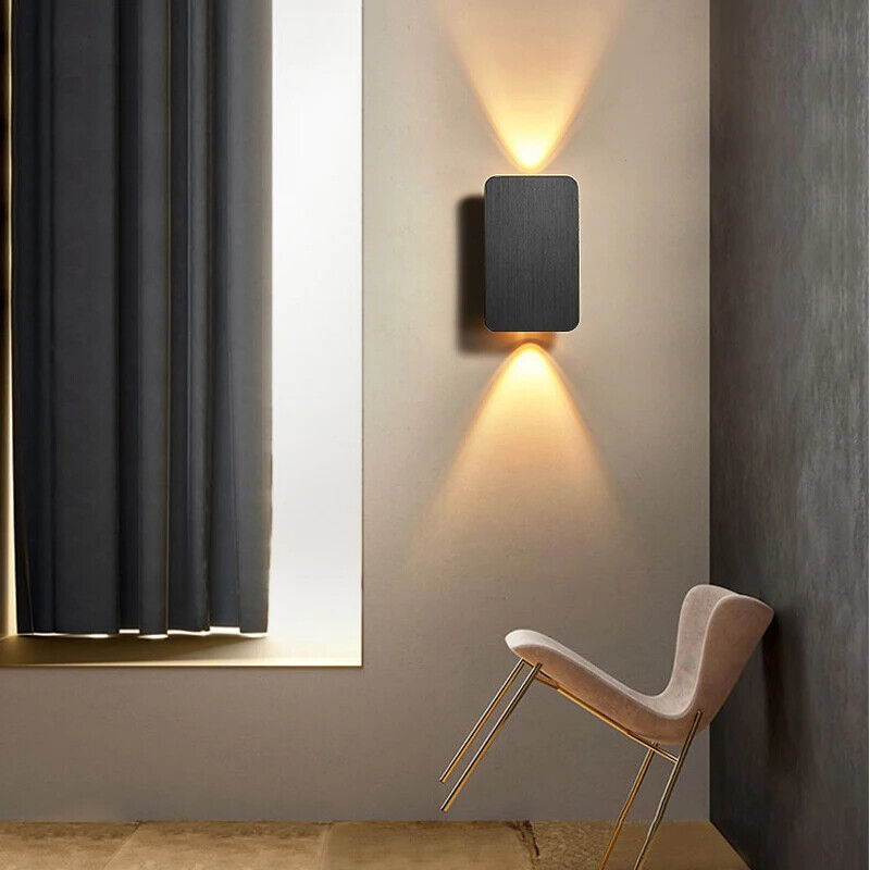 Wall Lamp 6W LED Modern Simple Indoor Decor Brushed Gold Black Double Head Light